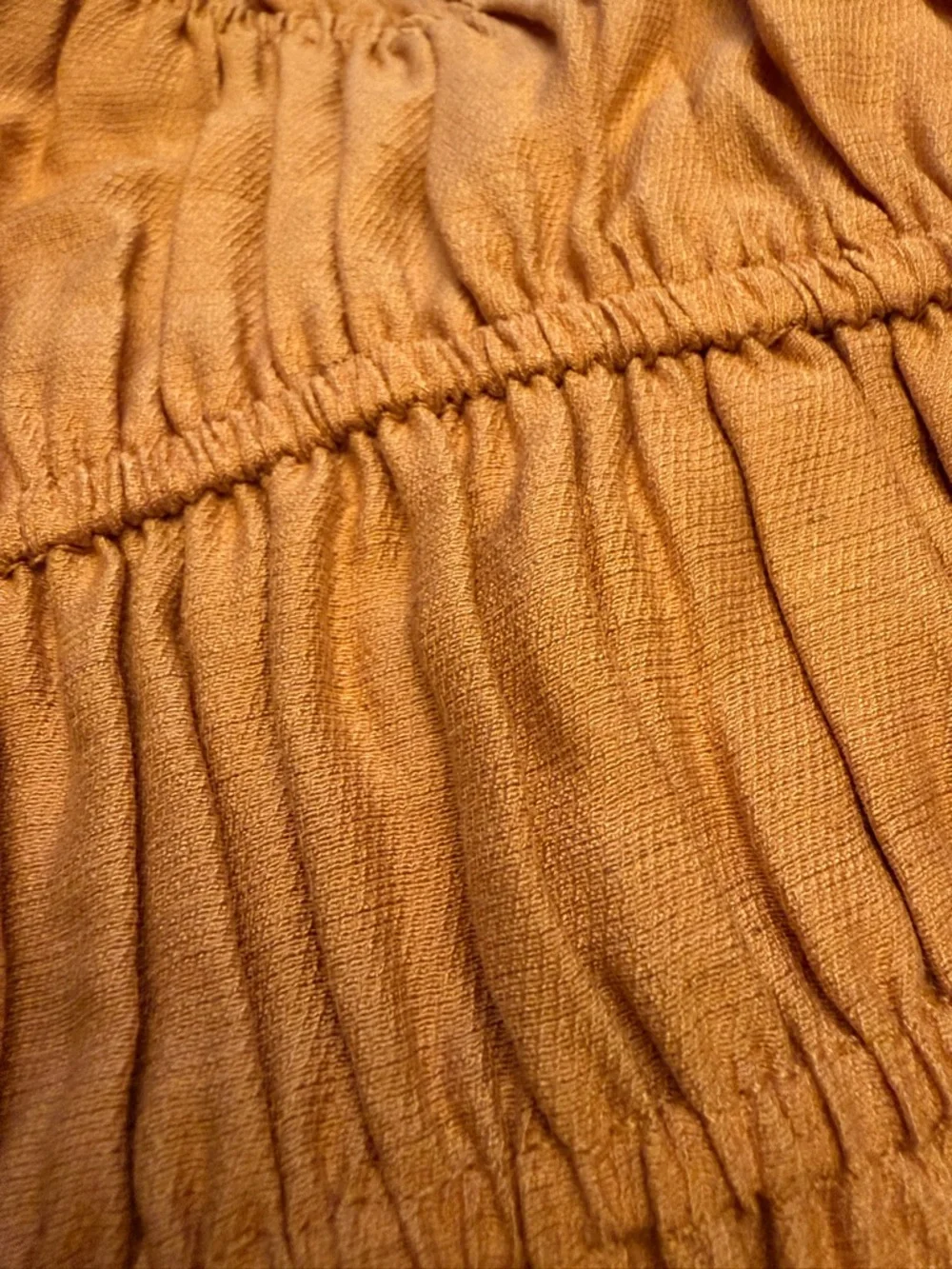 Blu Pepper Ruffled Smocked Maxi Dress - Muted Orange - Picture 7 of 8